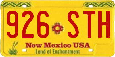 NM license plate 926STH
