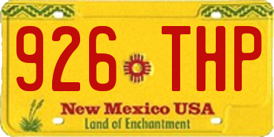 NM license plate 926THP