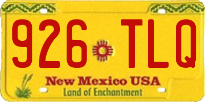 NM license plate 926TLQ