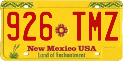 NM license plate 926TMZ