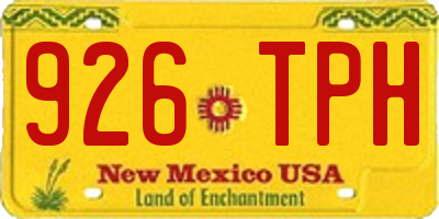 NM license plate 926TPH