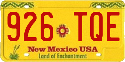 NM license plate 926TQE