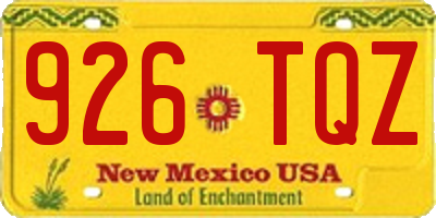 NM license plate 926TQZ