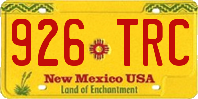 NM license plate 926TRC