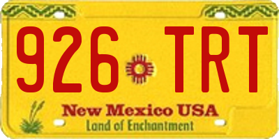 NM license plate 926TRT