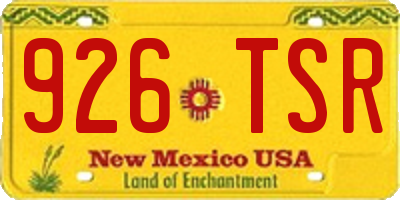 NM license plate 926TSR