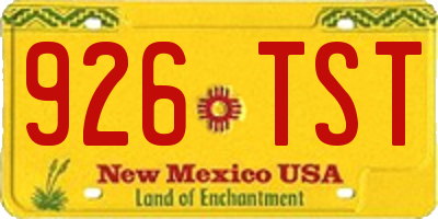 NM license plate 926TST