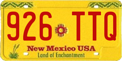 NM license plate 926TTQ