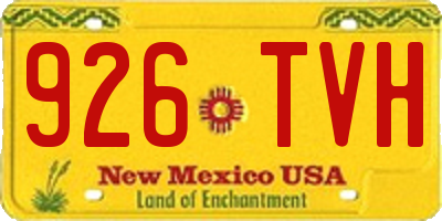 NM license plate 926TVH