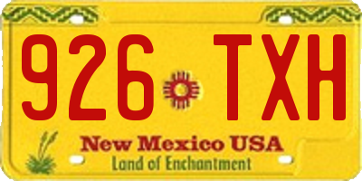 NM license plate 926TXH