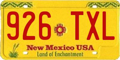 NM license plate 926TXL