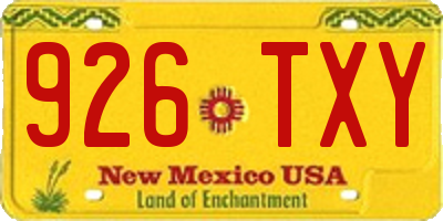 NM license plate 926TXY