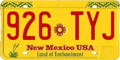 NM license plate 926TYJ