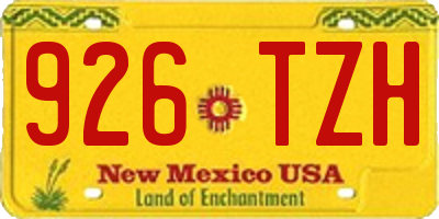 NM license plate 926TZH