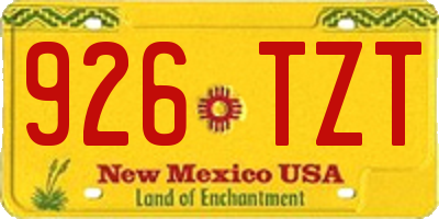NM license plate 926TZT