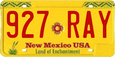 NM license plate 927RAY