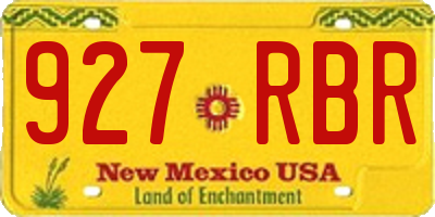 NM license plate 927RBR