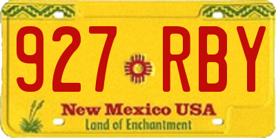 NM license plate 927RBY