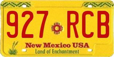 NM license plate 927RCB