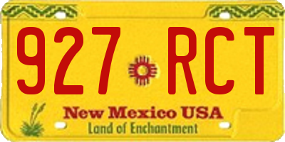 NM license plate 927RCT