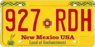 NM license plate 927RDH