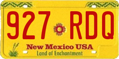 NM license plate 927RDQ