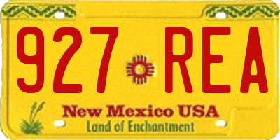 NM license plate 927REA