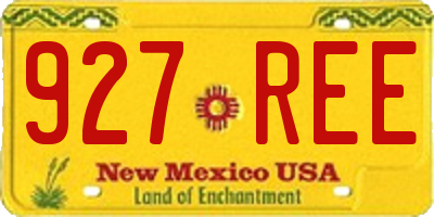 NM license plate 927REE