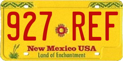 NM license plate 927REF