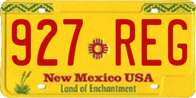 NM license plate 927REG