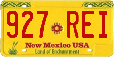 NM license plate 927REI