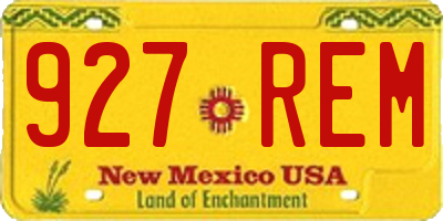 NM license plate 927REM