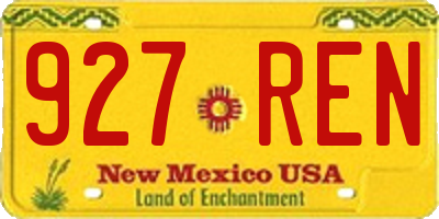 NM license plate 927REN