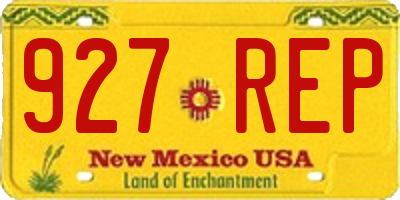 NM license plate 927REP