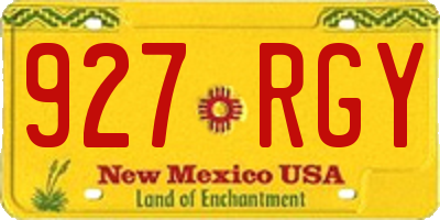 NM license plate 927RGY