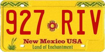 NM license plate 927RIV