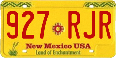 NM license plate 927RJR