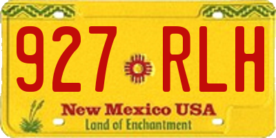 NM license plate 927RLH