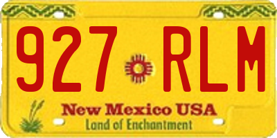 NM license plate 927RLM