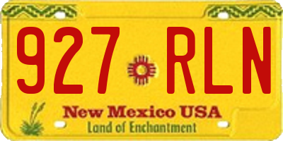 NM license plate 927RLN