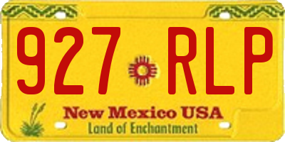 NM license plate 927RLP