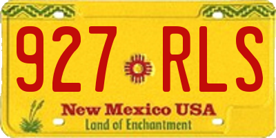NM license plate 927RLS