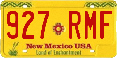 NM license plate 927RMF