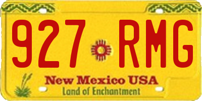NM license plate 927RMG