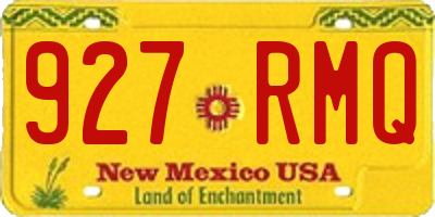 NM license plate 927RMQ