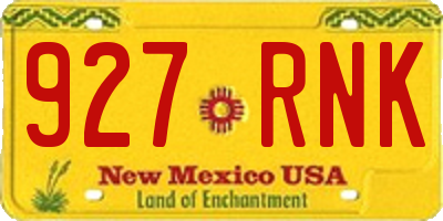NM license plate 927RNK