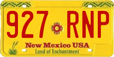 NM license plate 927RNP