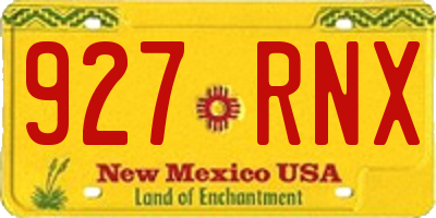 NM license plate 927RNX