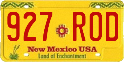 NM license plate 927ROD