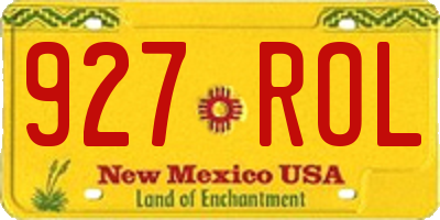NM license plate 927ROL